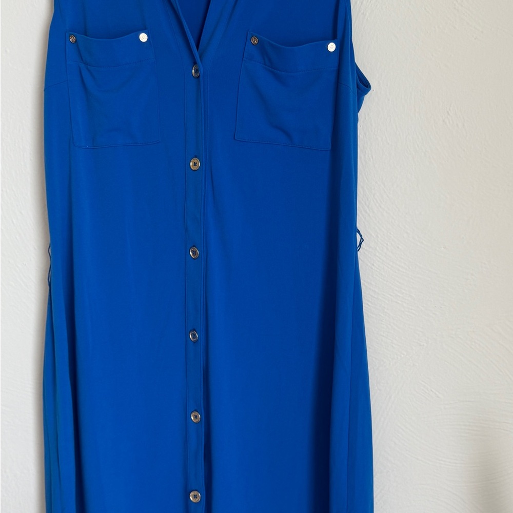 Michael Kors Blue Button-Down Dress